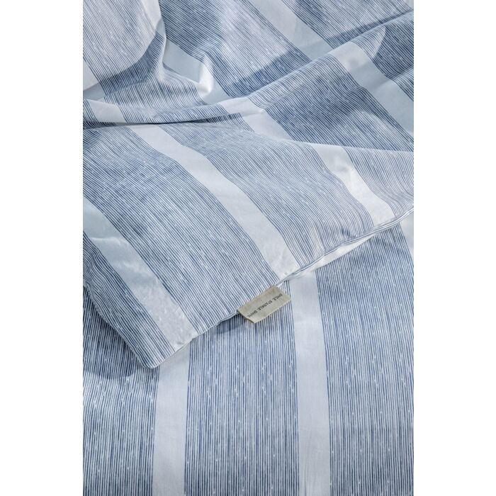 Stripe Along dekbedovertrek 135x200cm blauw