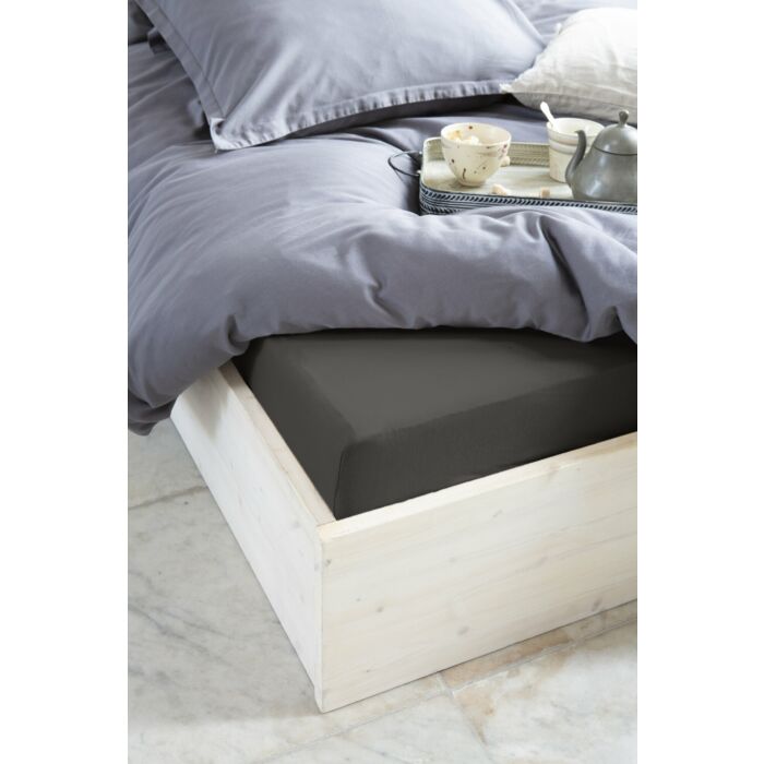 Jersey Stretch hoeslaken 180x200/210cm antraciet