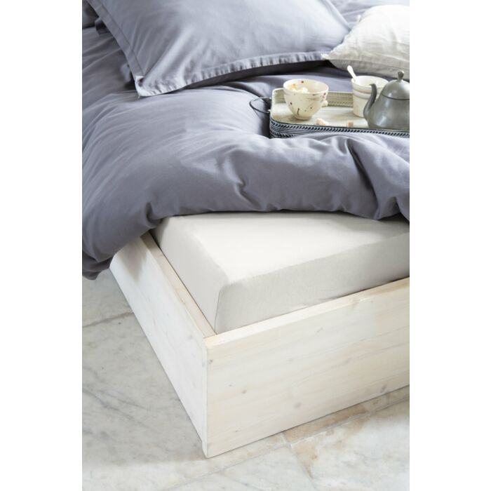 Jersey Stretch hoeslaken 180x200/210cm zandkleur