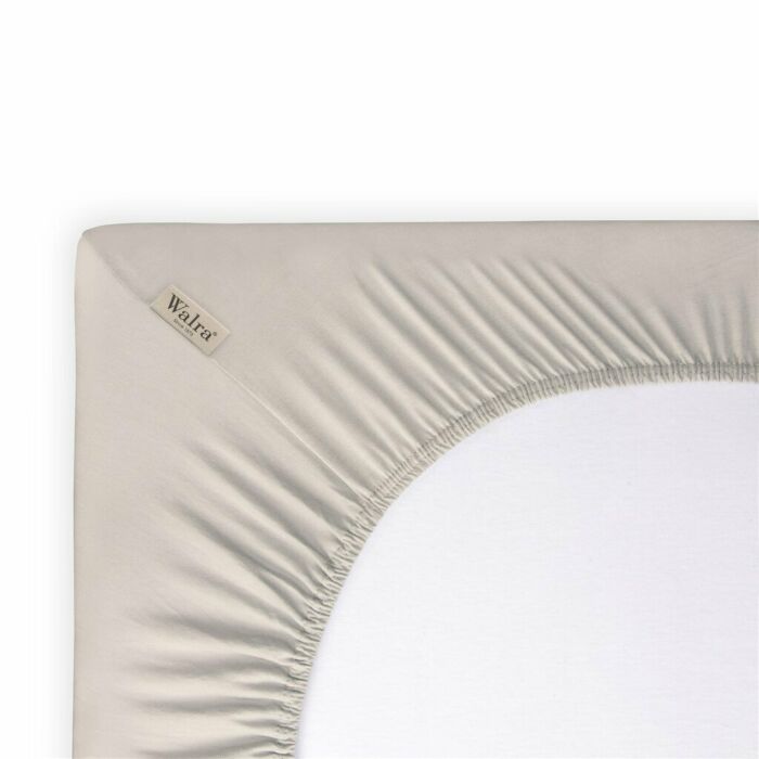 Jersey Stretch hoeslaken 180x200/210cm zandkleur