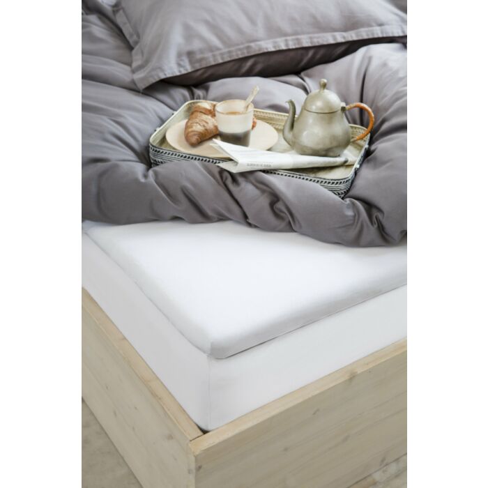 Crispy Cotton topper hoeslaken 180x200cm katoen wit