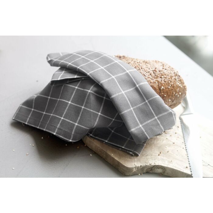 Dry with Blocks theedoek 50x70cm off-black