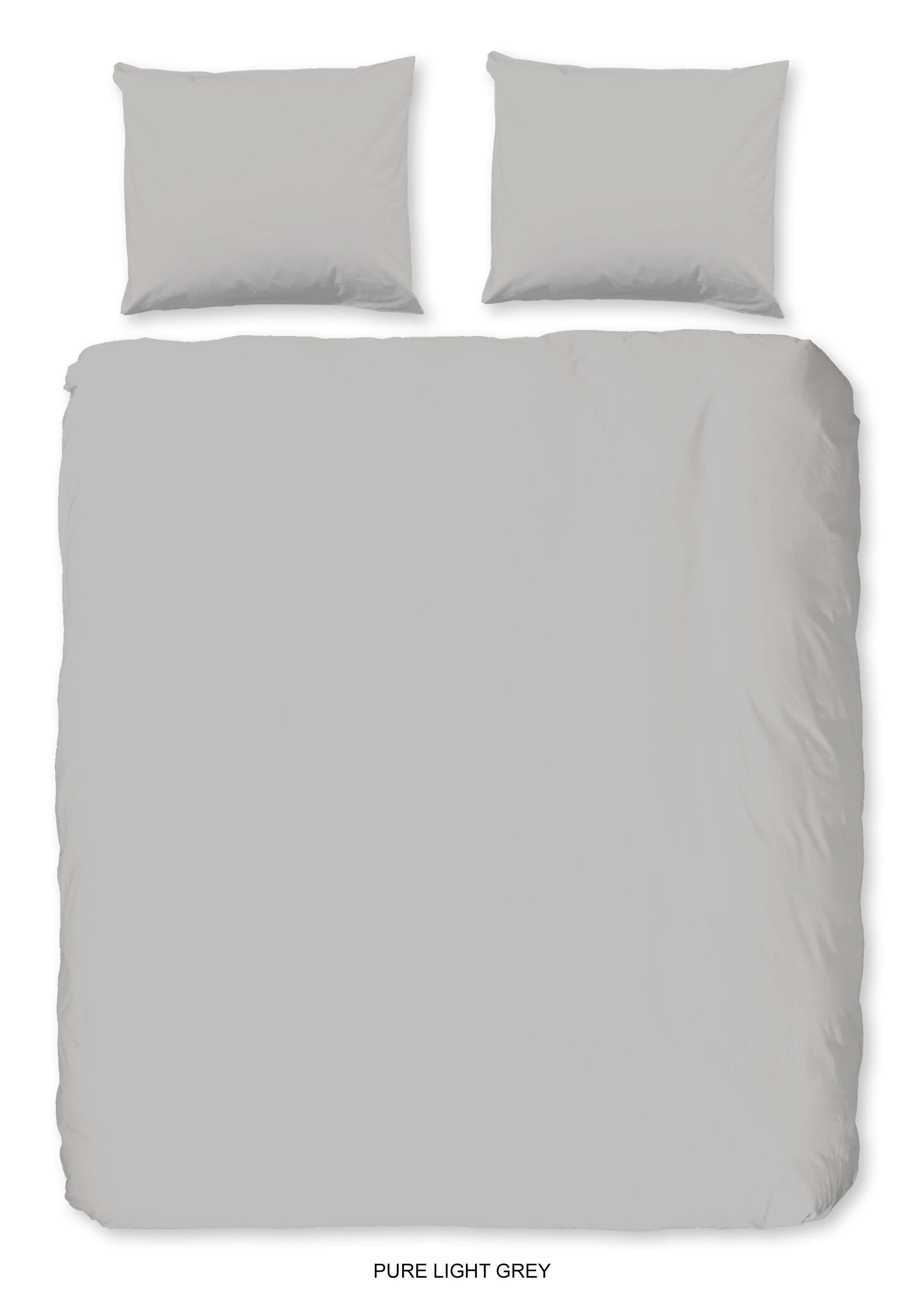 Pure Lits-jumeaux dekbedovertrekset 240x220cm microfiber nr:0600 licht grijs