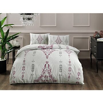 Zahara ranforce 2-persoons dekbedovertrekset 200x220cm bordeaux