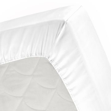 Cinderella Sundays hoeslaken 200x220cm satijn wit (tot 25cm)