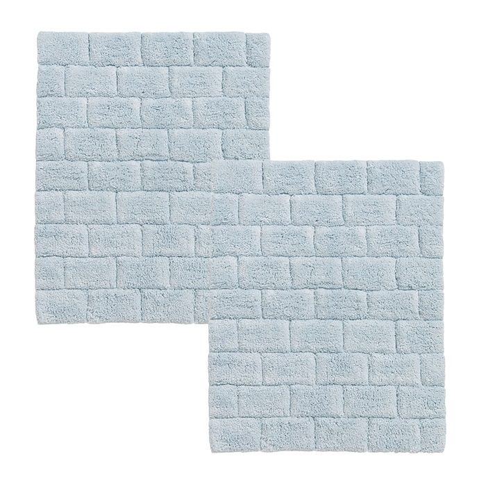 Seahorse Metro badmat 50x60cm zacht blauw (2 stuks)
