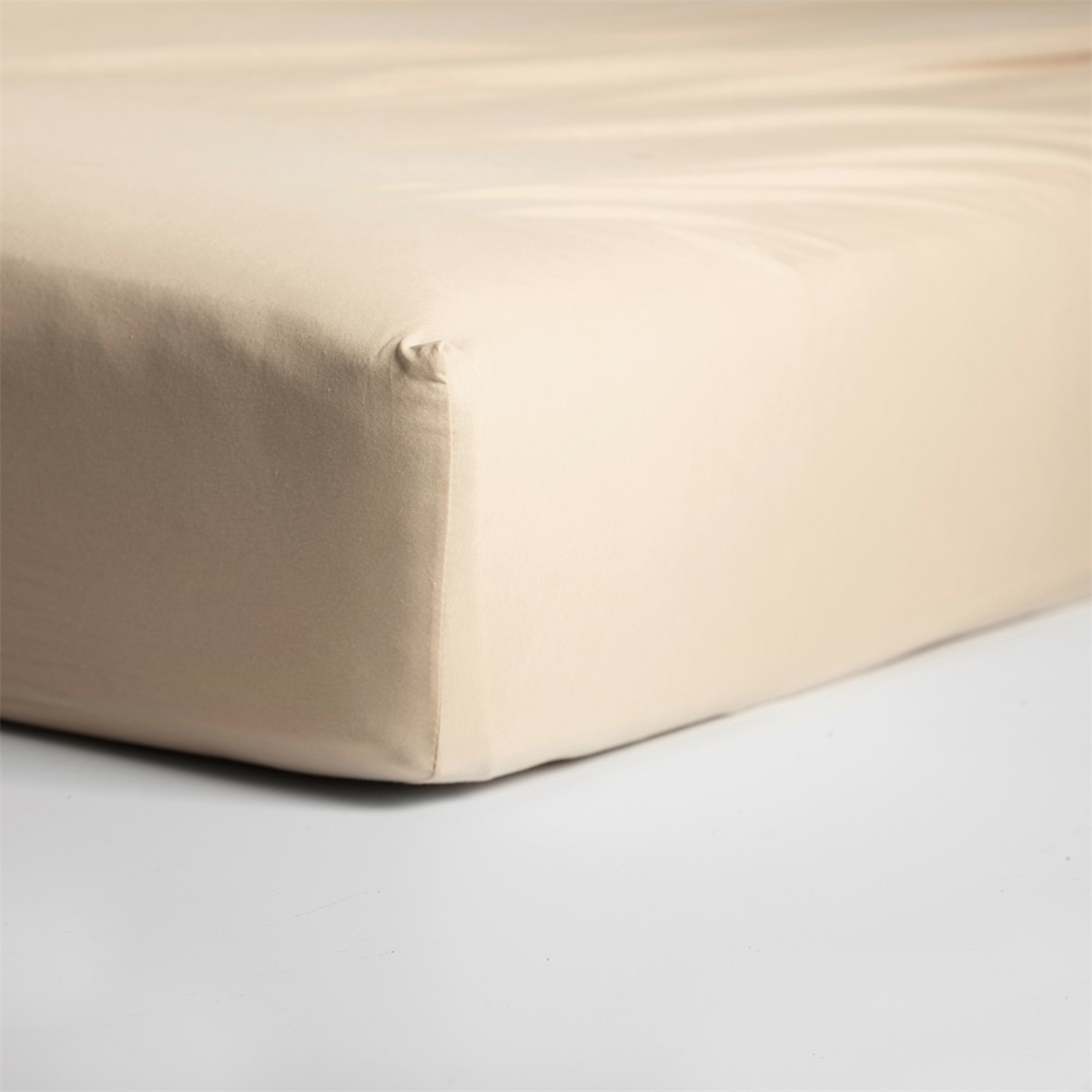 Cinderella hoeslaken 160x200cm jersey licht zandkleur (tot 25cm)