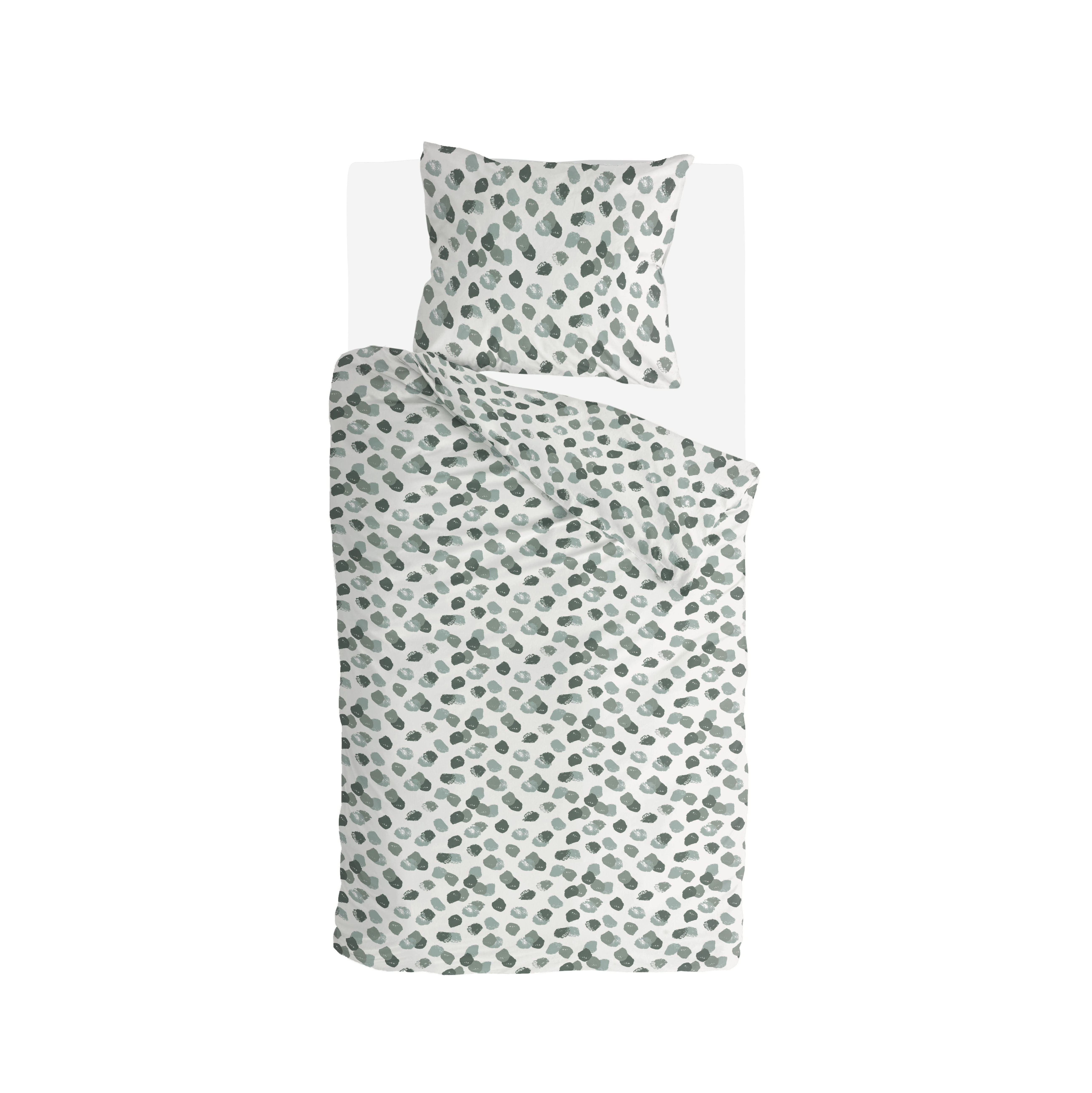 Spotty Animal dekbedovertrek 140x220cm groen