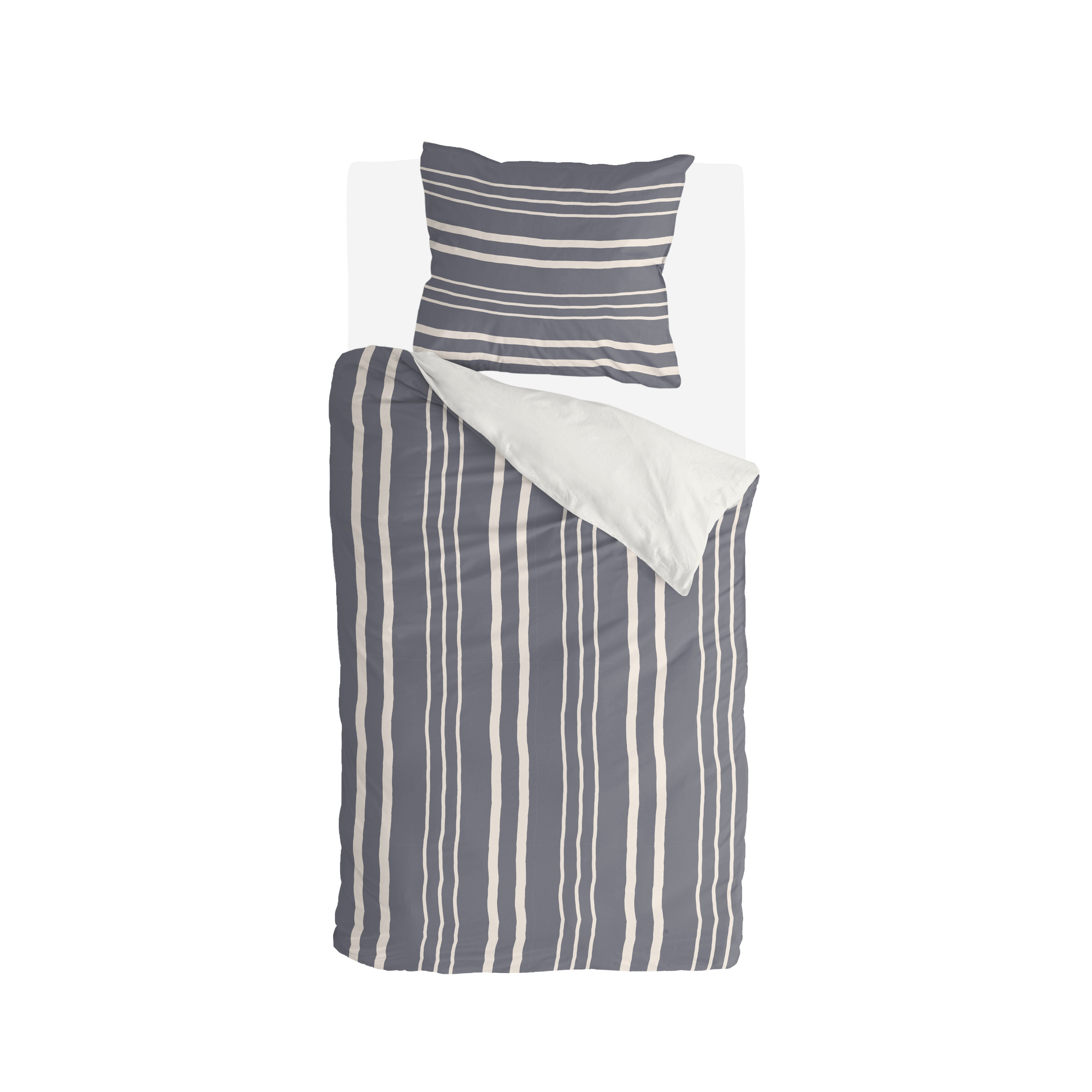 Steady Stripes dekbedovertrek 140x220cm blauw