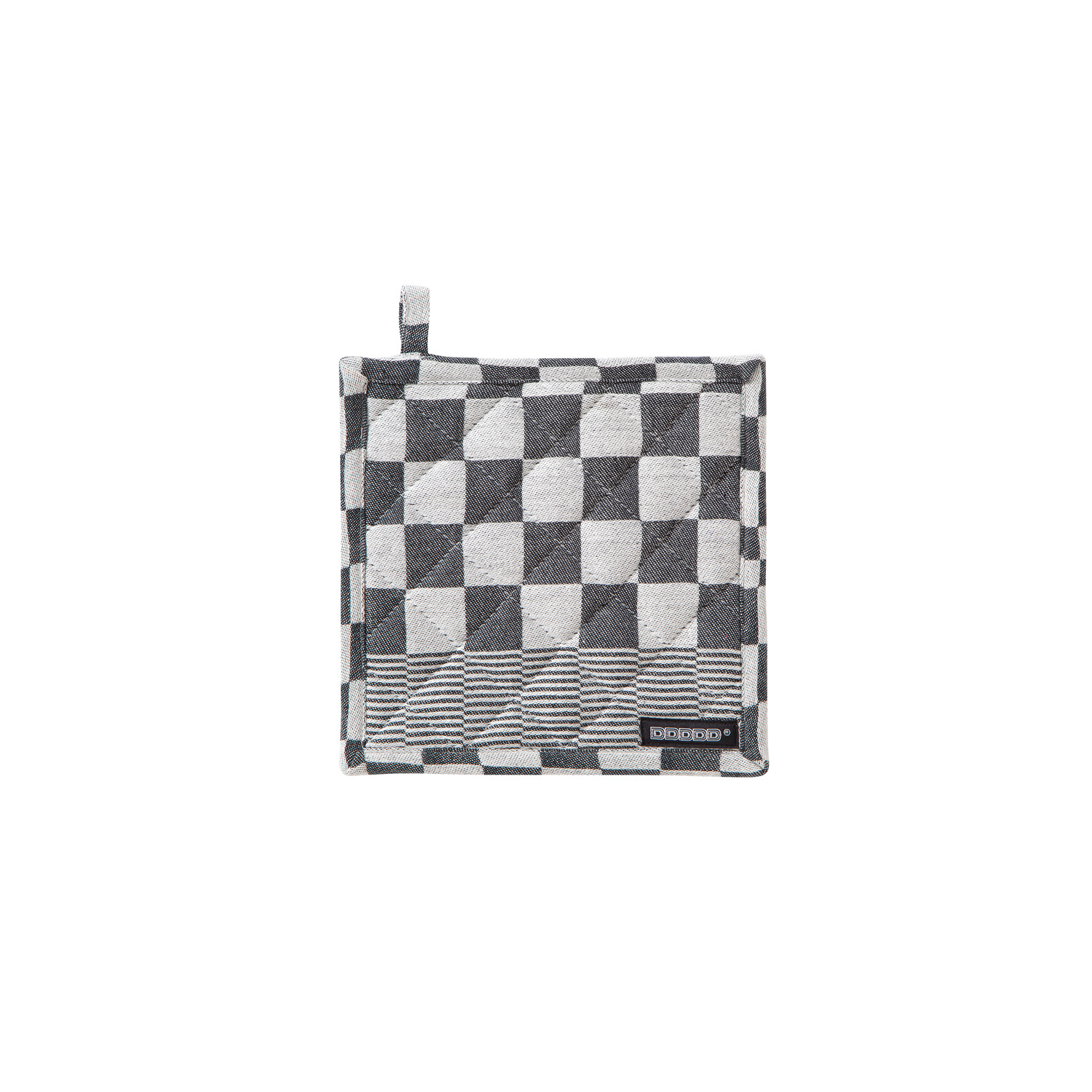 DDDDD Barbeque pannenlap 21x21cm zwart (2 stuks)
