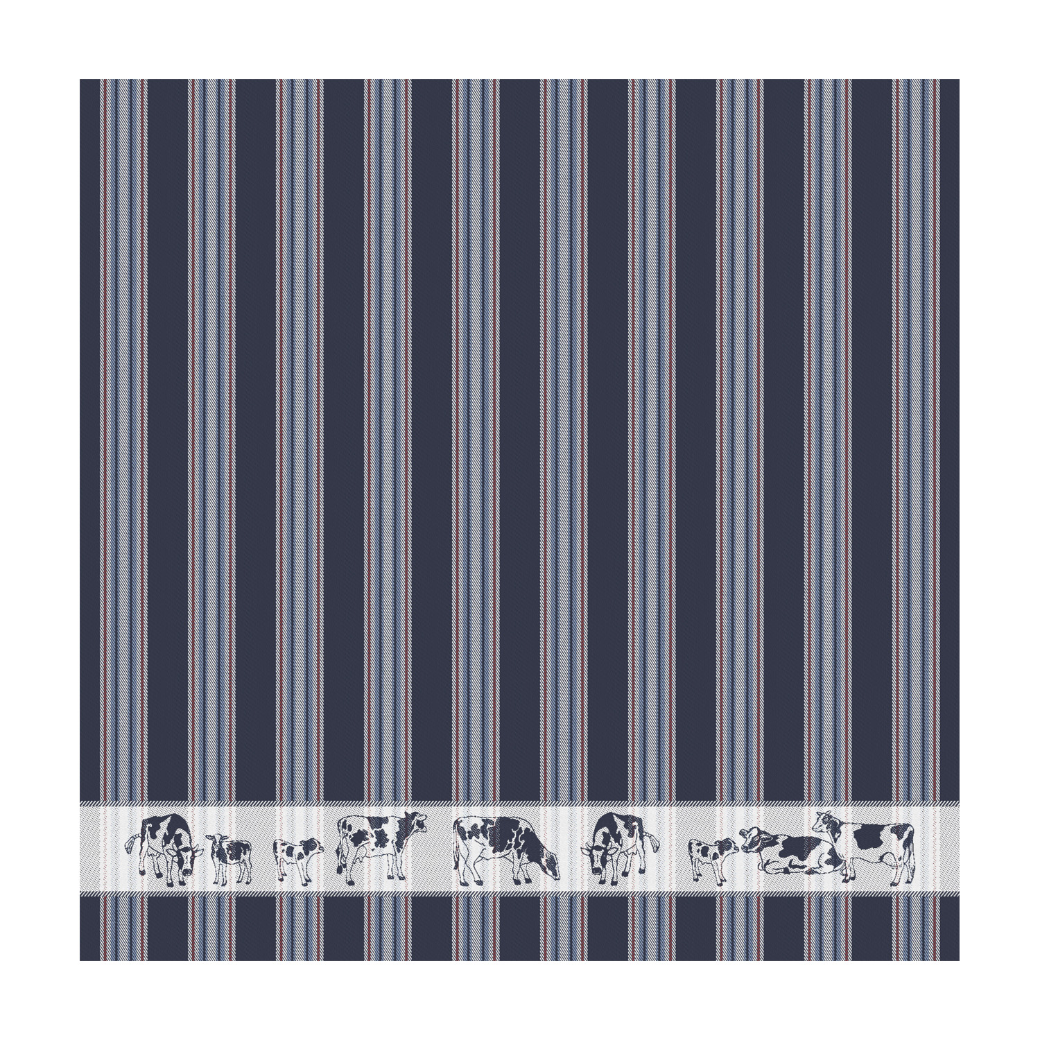 DDDDD Friesian theedoek 60x65cm blauw (6 stuks)