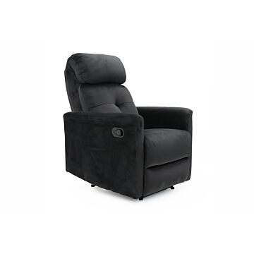 Wuna Relaxfauteuil – Manueel Verstelbaar – Stof – Zwart