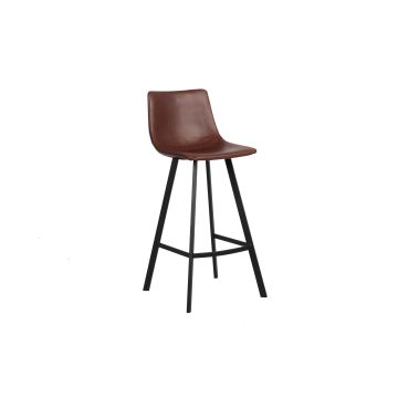 Oren XL Barkruk – Kunstleer – Bruin