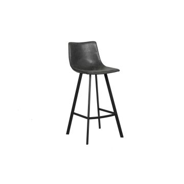 Oren XL Barkruk – Kunstleer – Zwart