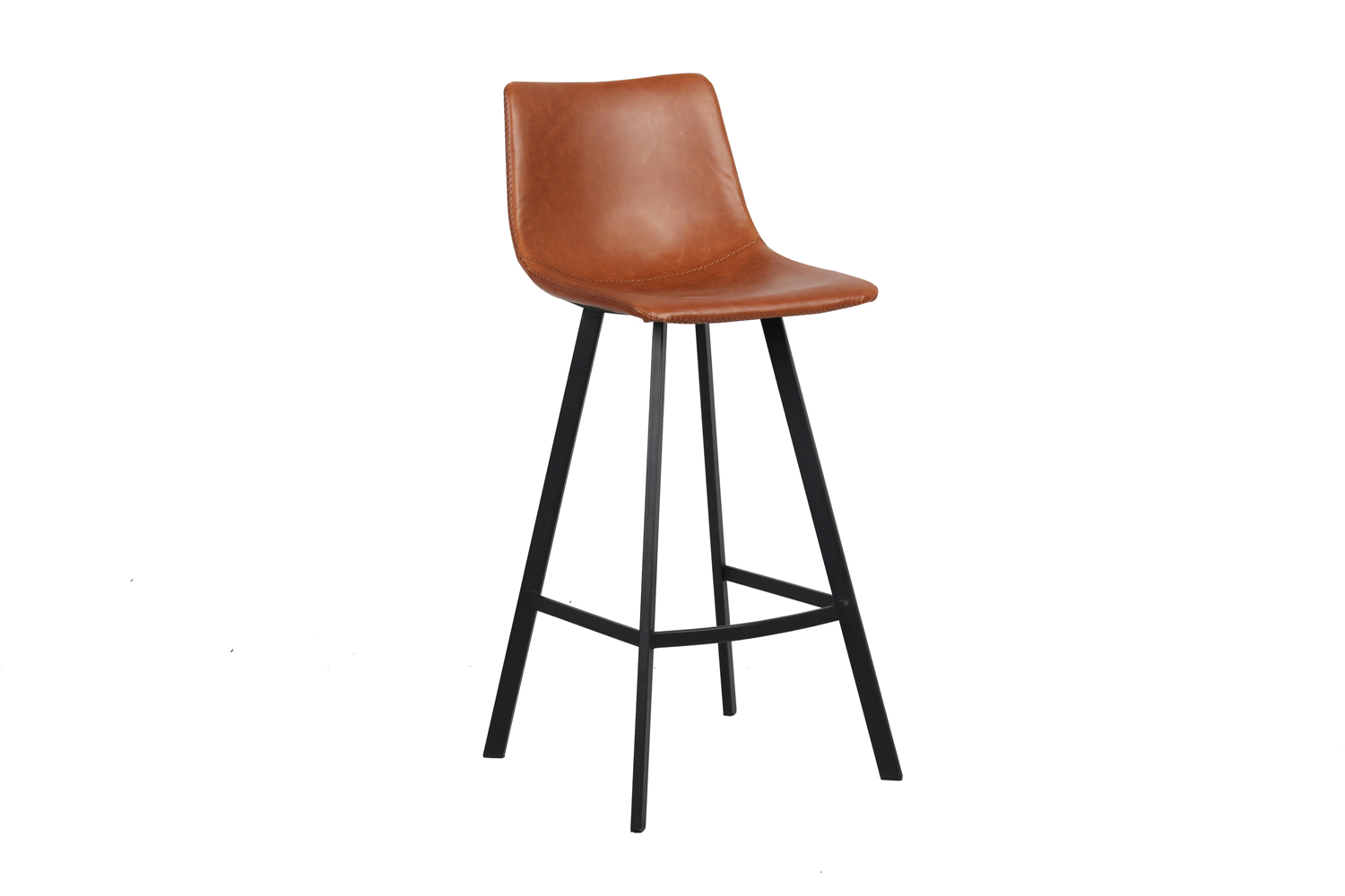 Oren XL Barkruk – Kunstleer – Cognac