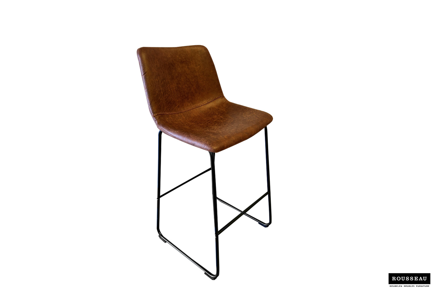 Mavia XL Barkruk – Kunstleer – Cognac