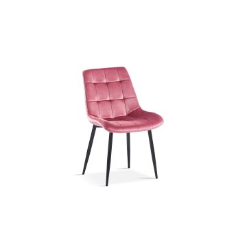 Juna Eetkamerstoel – Fluweel – Roze