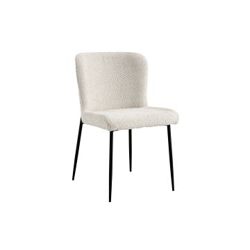Lira Eetkamerstoel – Bouclé – Ecru