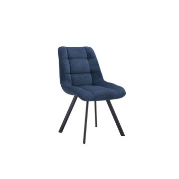 Lixia Eetkamerstoel – Stof – Blauw