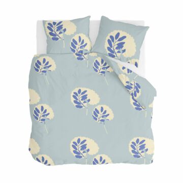 Remade Romantic Leaves dekbedovertrek 200x200cm blauw