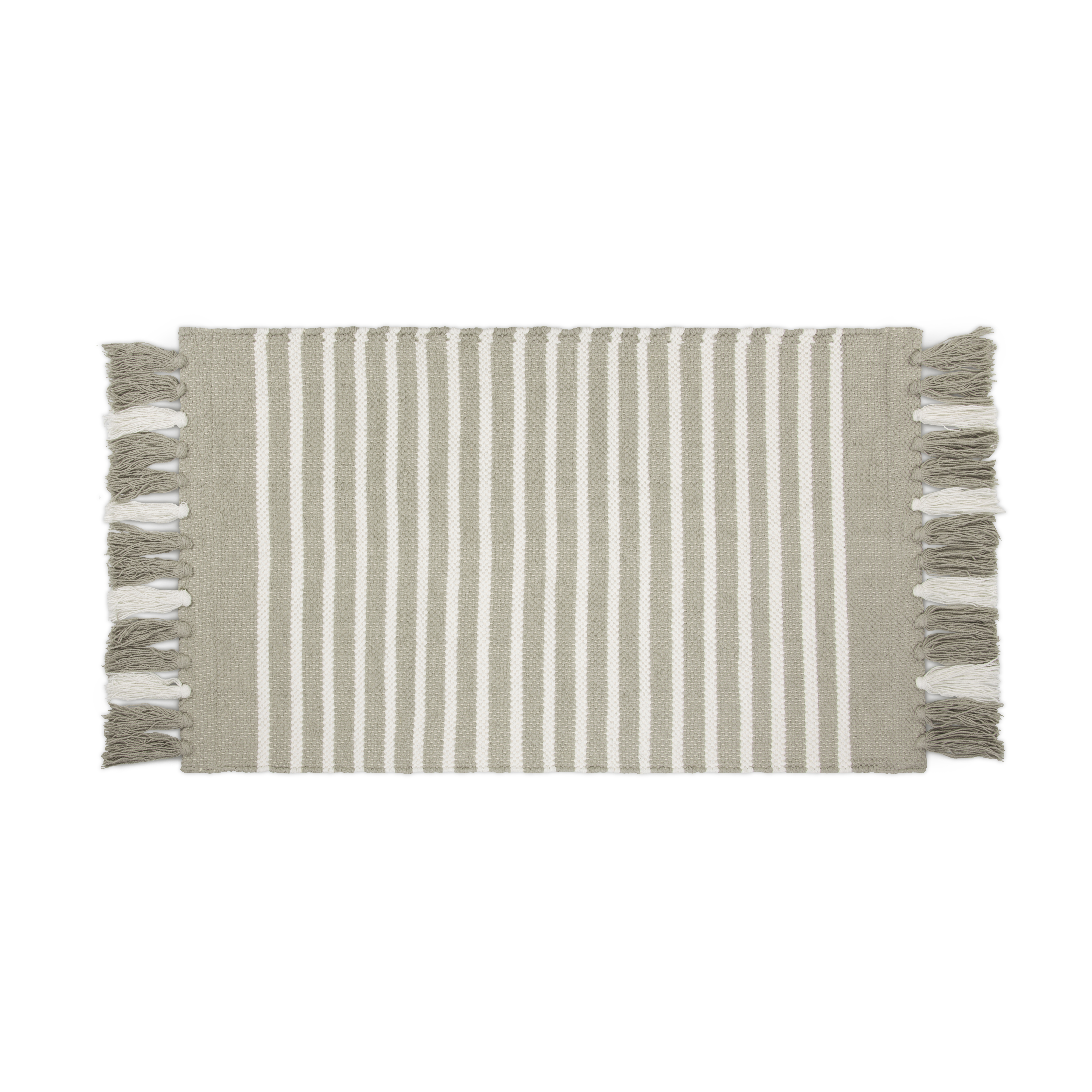 Stripes & Structure badmat 60x100cm taupe/wit