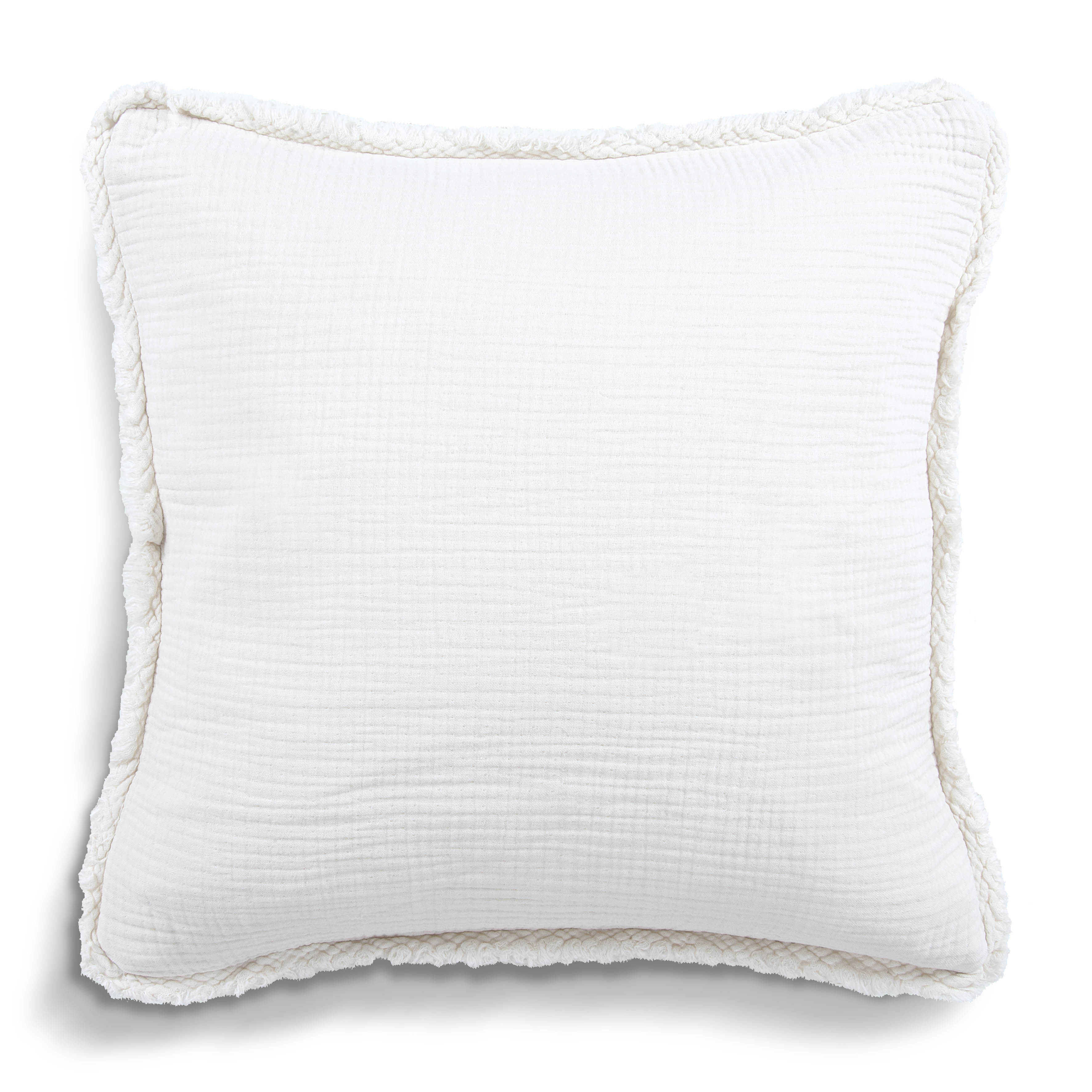Casual Touch sierkussen 45x45cm wit
