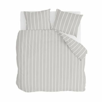 Preppy Pinstripe dekbedovertrek 240x220cm grijs