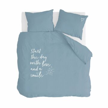 Smile with Love dekbedovertrek 240x220cm jeans blauw