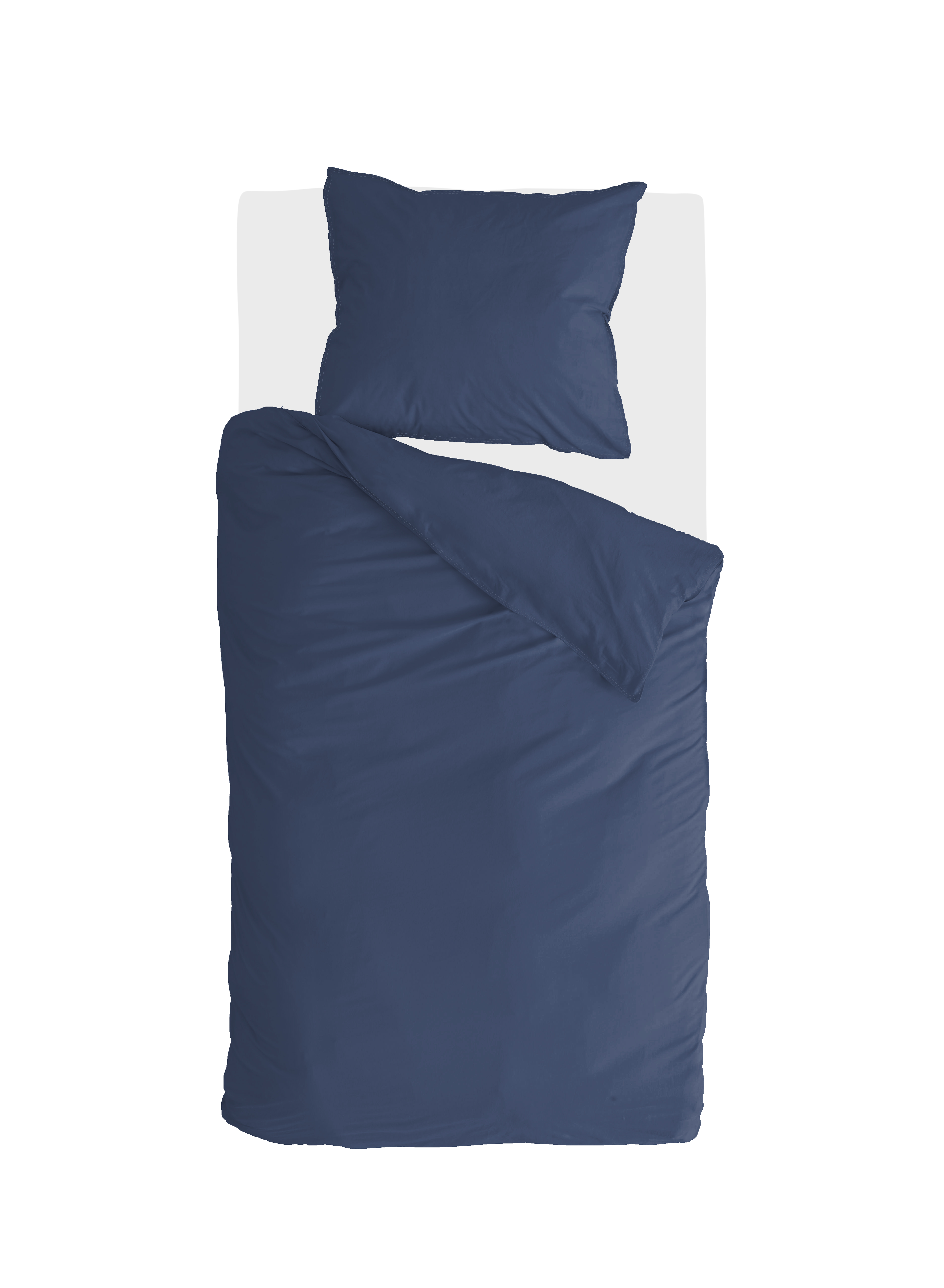 Soft Structure dekbedovertrek 140x220cm donker blauw