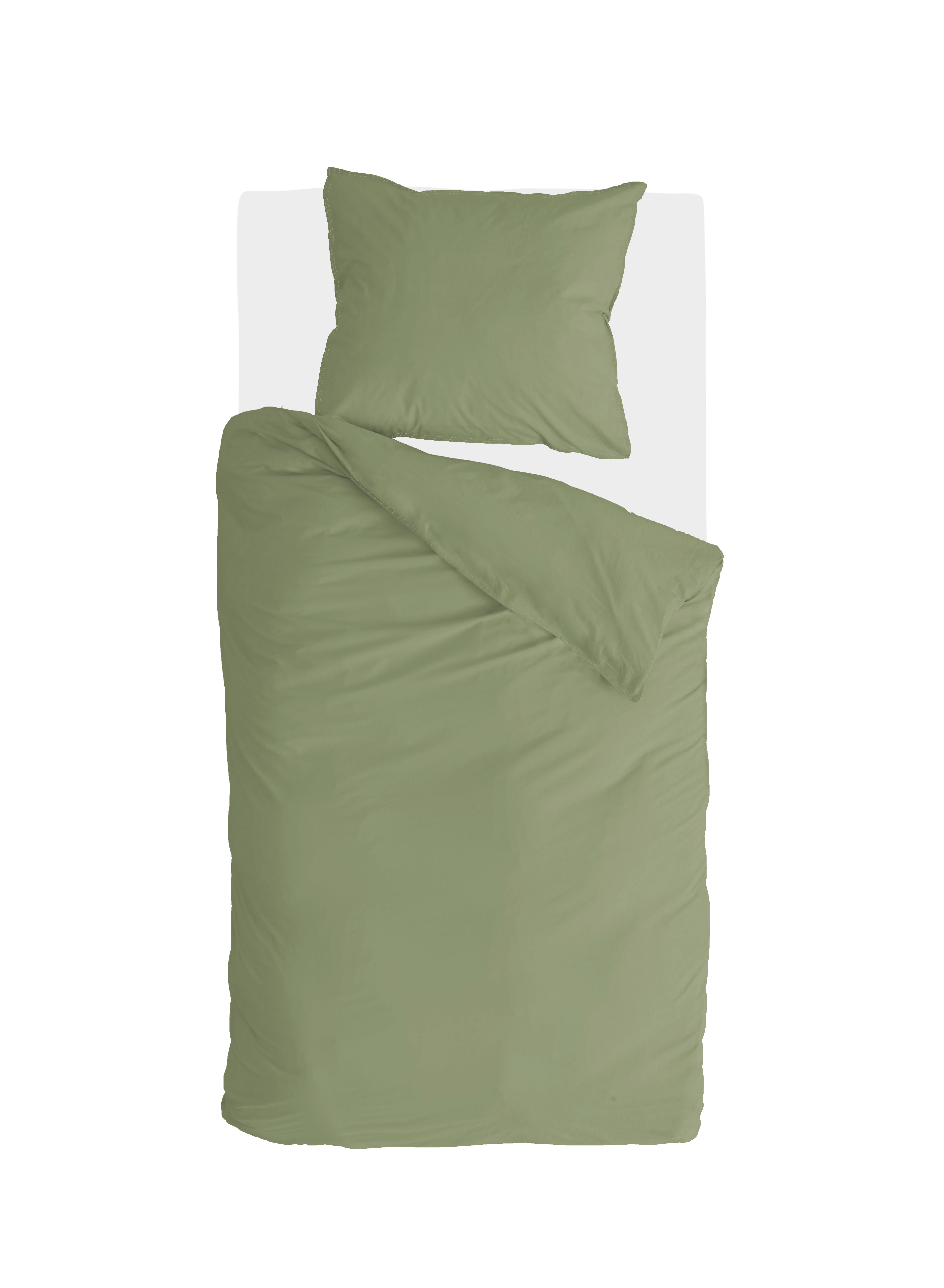 Soft Structure dekbedovertrek 155x220cm groen