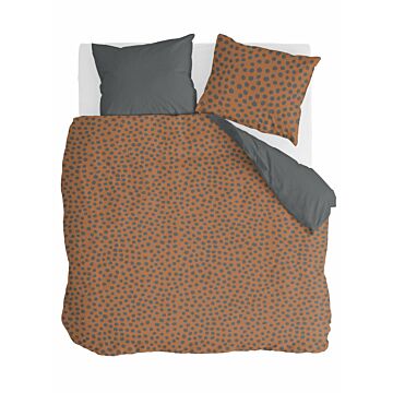 Spots & Dots dekbedovertrek 240x220cm cognac