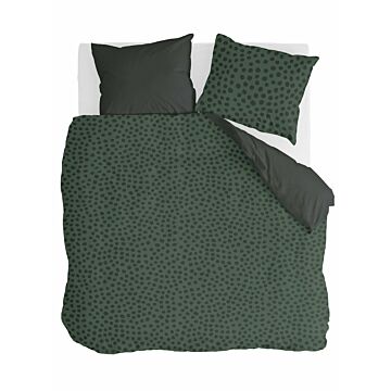 Spots & Dots dekbedovertrek 240x220cm donkergroen