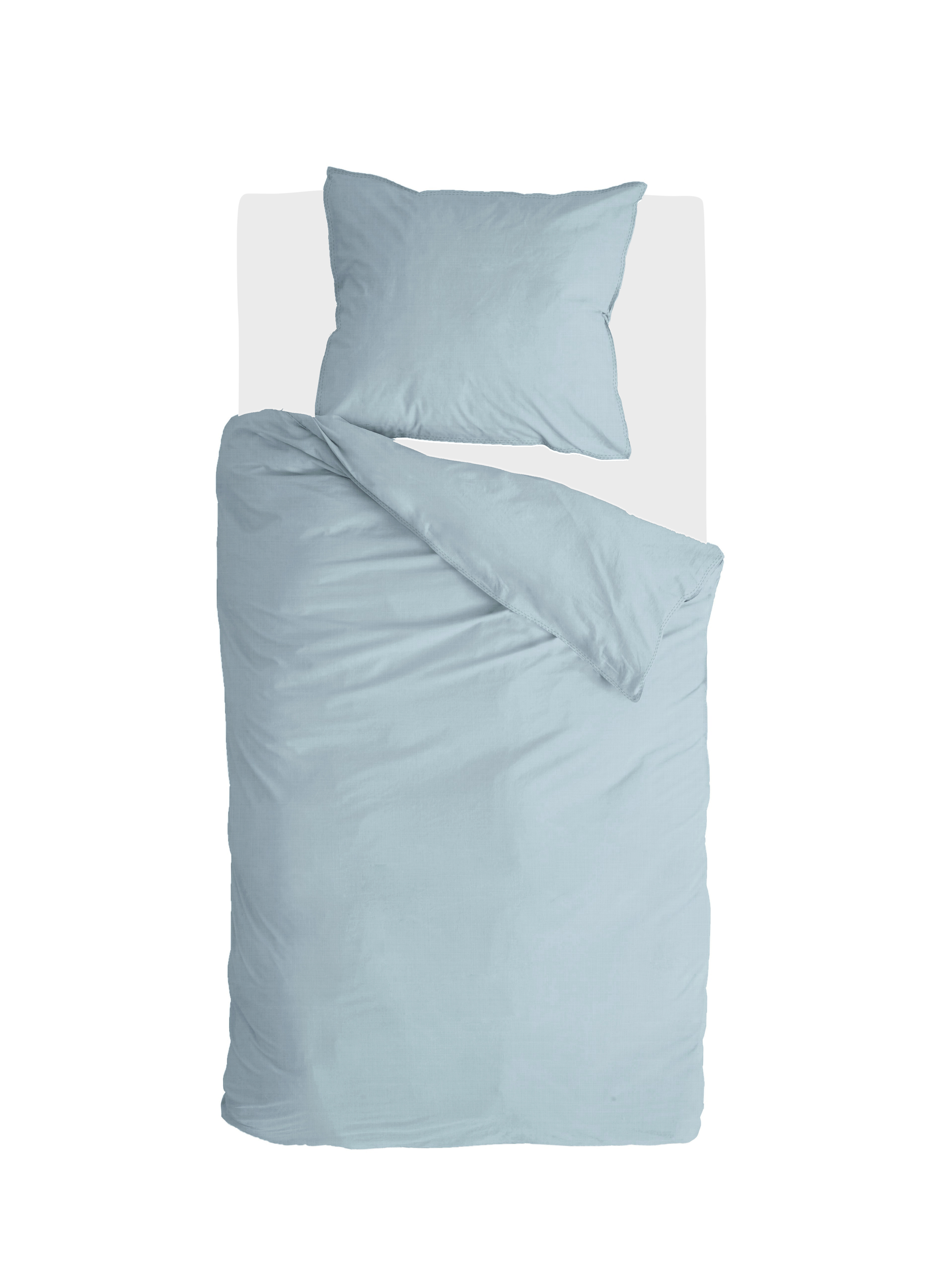 Vintage Cotton dekbedovertrek 155x220cm jeans blauw