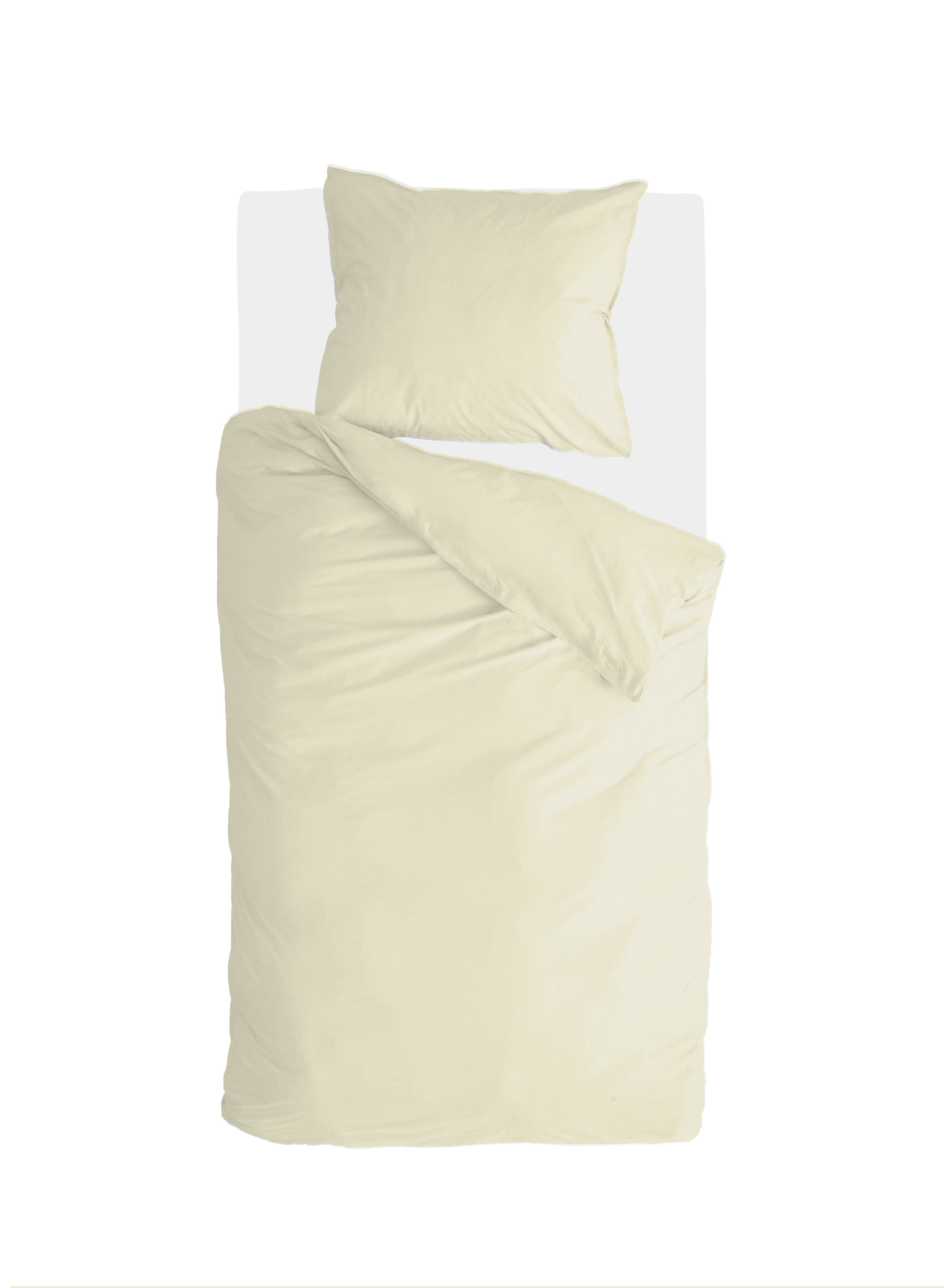 Vintage Cotton dekbedovertrek 135x200cm geel