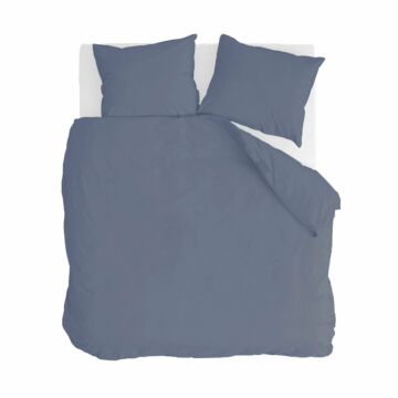 Vintage Cotton dekbedovertrek 240x220cm blauw