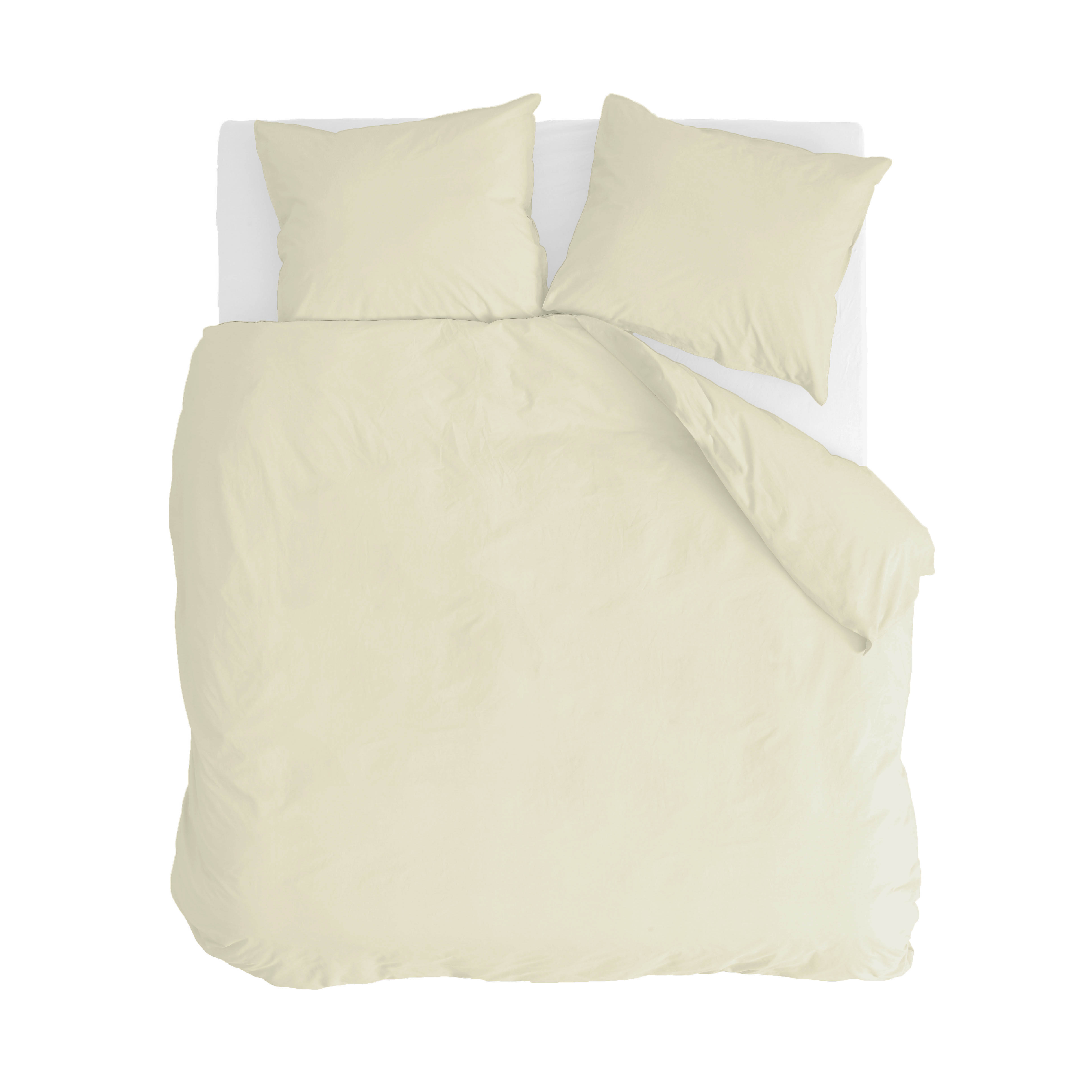 Vintage Cotton dekbedovertrek 240x220cm geel