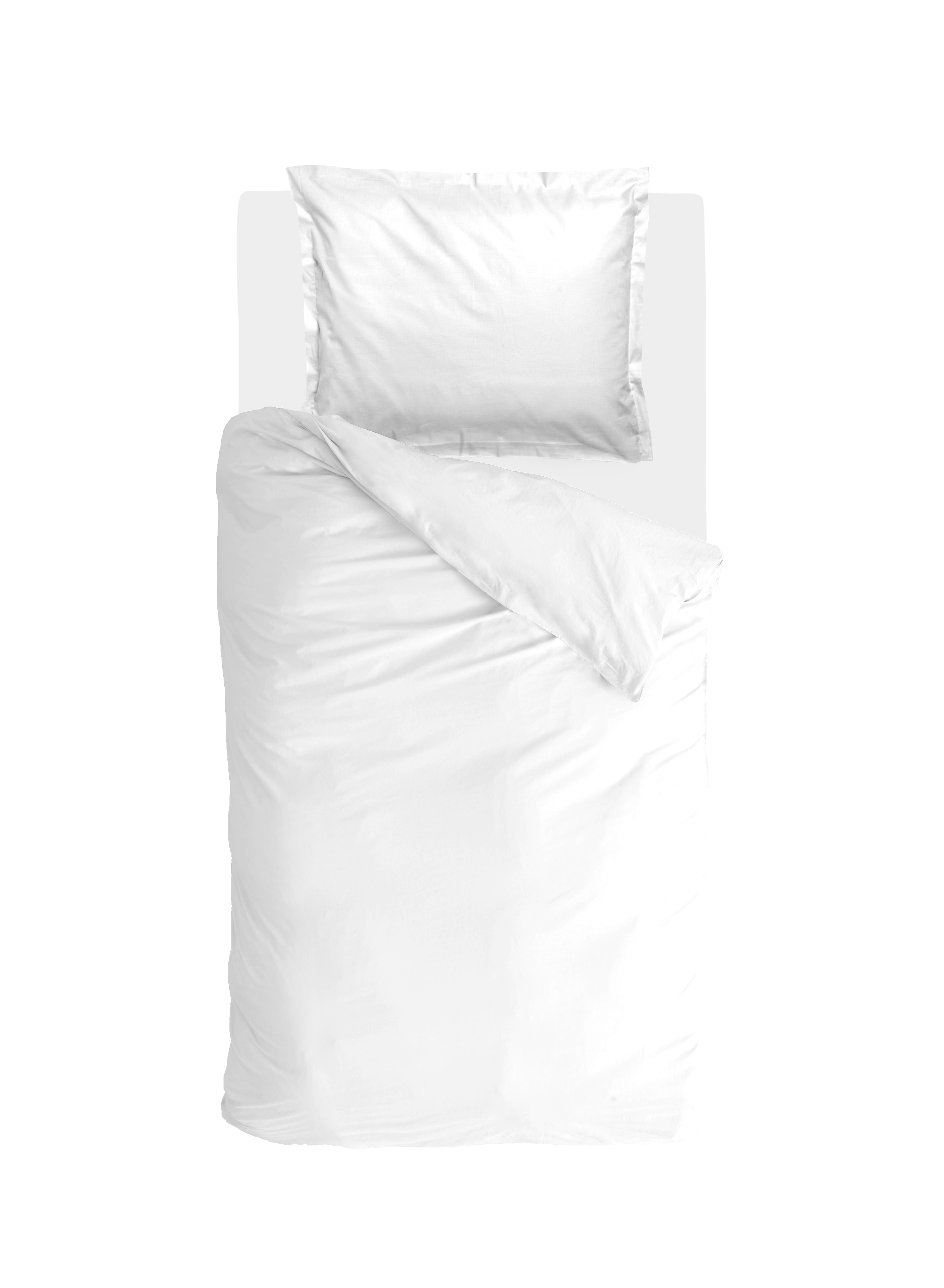 Vintage Satin dekbedovertrek 135x200cm wit